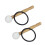 4Sets Smooth Surface Wooden Singing Bowl Mallets with Rubber Strikers 3
