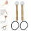 4Sets Smooth Surface Wooden Singing Bowl Mallets with Rubber Strikers 11