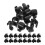 50Pcs Plastic Cable Clips for Mic Stands Black Mic Wire Organizer 9