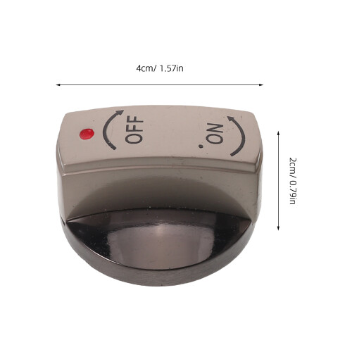 2Pcs Gas Heater Control Valve Knobs Zinc Alloy Beige for Kitchen Stove 2