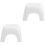 2Pcs White Children Step Stool Plastic Non-Slip Stackable for Home 4