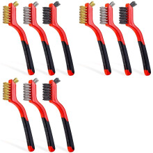 Lot de 9 Brosses Métalliques, Petites Brosses Métalliques 7 Pouces pour Nettoyage, L'Élimination Rouille, Nettoyage de la Saleté, la Brosse