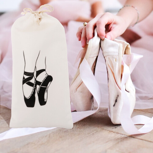 2Pcs Ballet Shoe Storage Bags with Drawstring for Dance Use 1