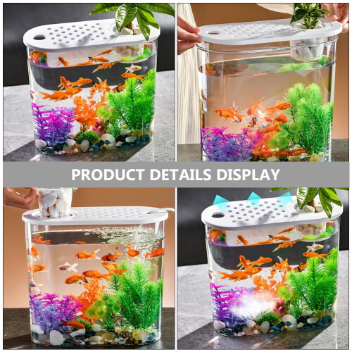 Fish Tank For Desk Desktop Fish Tank Plastic 1Pack 2