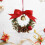 Mini Christmas wreath with gold bells 3-pack 4