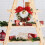 Mini Christmas wreath with gold bells 3-pack 7