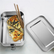 2X 47oz Bento Box, Lancheira de Aço Inoxidável para Adolescentes, Caixa de Bento de Metal com 2 Compartimentos Flexíveis, Lancheira de 1400ml