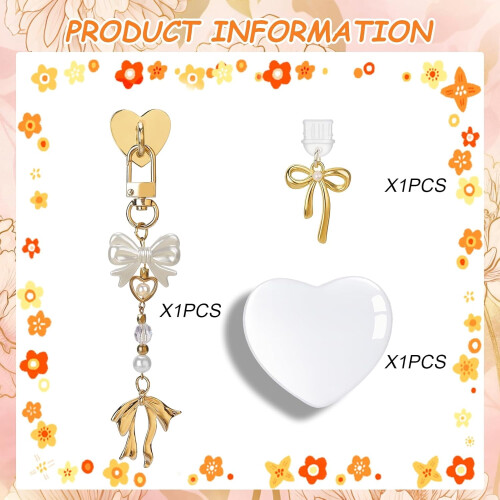 Kindle Charm-set: Dammplugg, hjärtgrepp och nyckelring 2