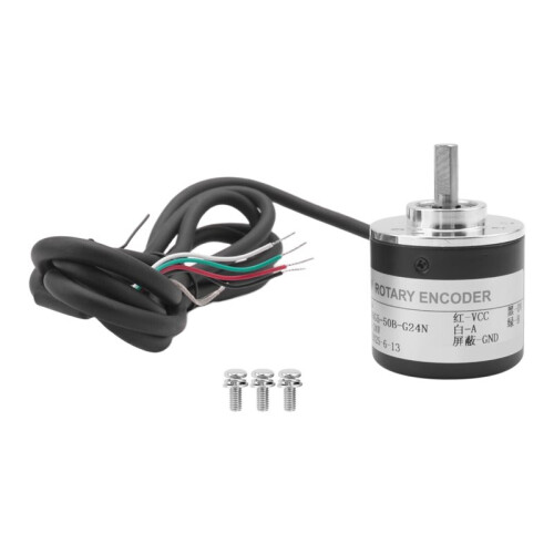 3X Rotary Incremental Encoder 38S6G5-B-G24N AB 2-Phase Connection 50P/R 5-24V Solid Shaft  Open Collector NPN Output 2