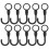 200Pcs Space-Saving Black Plastic Hooks for Home, Workshop, and Closet 2