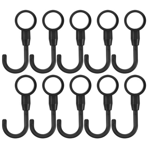 200Pcs Space-Saving Black Plastic Hooks for Home, Workshop, and Closet 1