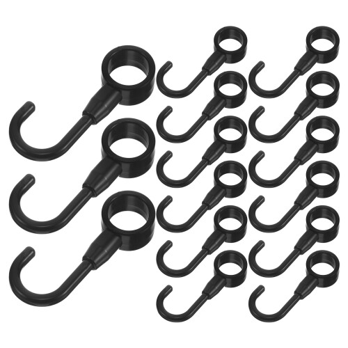 200Pcs Space-Saving Black Plastic Hooks for Home, Workshop, and Closet 2