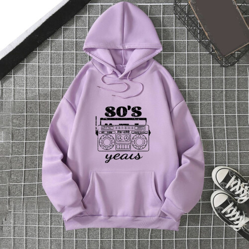 Γυναικεία Casual Hoodies Oversized Φούτερ με Ριχτή Εφαρμογή και Στρογγυλή Λαιμόκοψη, 1