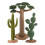 6Pcs Assorted Color Plastic Model Trees and Mini Cactus for Sand Table 3