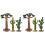 6Pcs Assorted Color Plastic Model Trees and Mini Cactus for Sand Table 4
