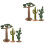 6Pcs Assorted Color Plastic Model Trees and Mini Cactus for Sand Table 5