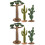 6Pcs Assorted Color Plastic Model Trees and Mini Cactus for Sand Table 7
