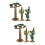 6Pcs Assorted Color Plastic Model Trees and Mini Cactus for Sand Table 9