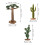 6Pcs Assorted Color Plastic Model Trees and Mini Cactus for Sand Table 10