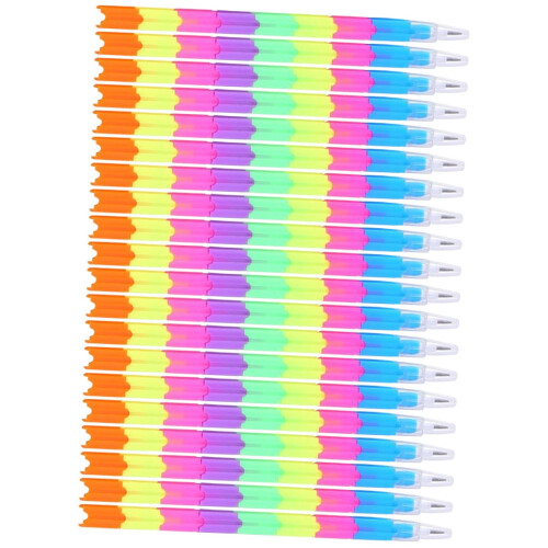 20Pcs Creative Stackable Pencils Plastic Non Breakable Lead Smooth Writing Pencils 2