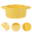 8Pcs Orange Ceramic Bowls with Handles for Kitchen and Dining 3