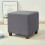 2 Pack Ottoman Cover Square Jacquard Stretch Ottoman Slipcovers Folding Storage Covers Square Footstool Protector 3