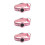 3Pièces Collier Rose Anti- Pour Avec Coque Protectrice 8