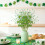 St. Patrick's Day Shamrock Ornaments Plastic Green 12 pcs 5