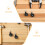6Pcs Easy Install Black Toddler Stroller Wheels PP Material Swivel 7