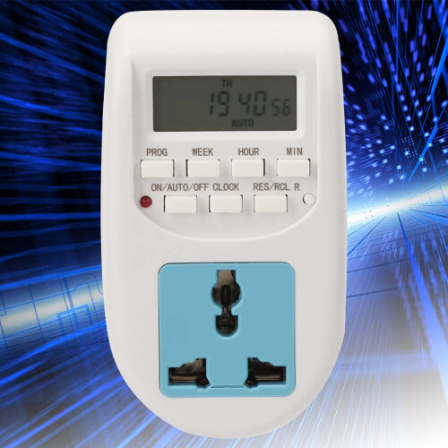 Ψηφιακή υποδοχή χρονοδιακόπτη LCD, προγραμματιζόμενη πρίζα χρονοδιακόπτη με 1