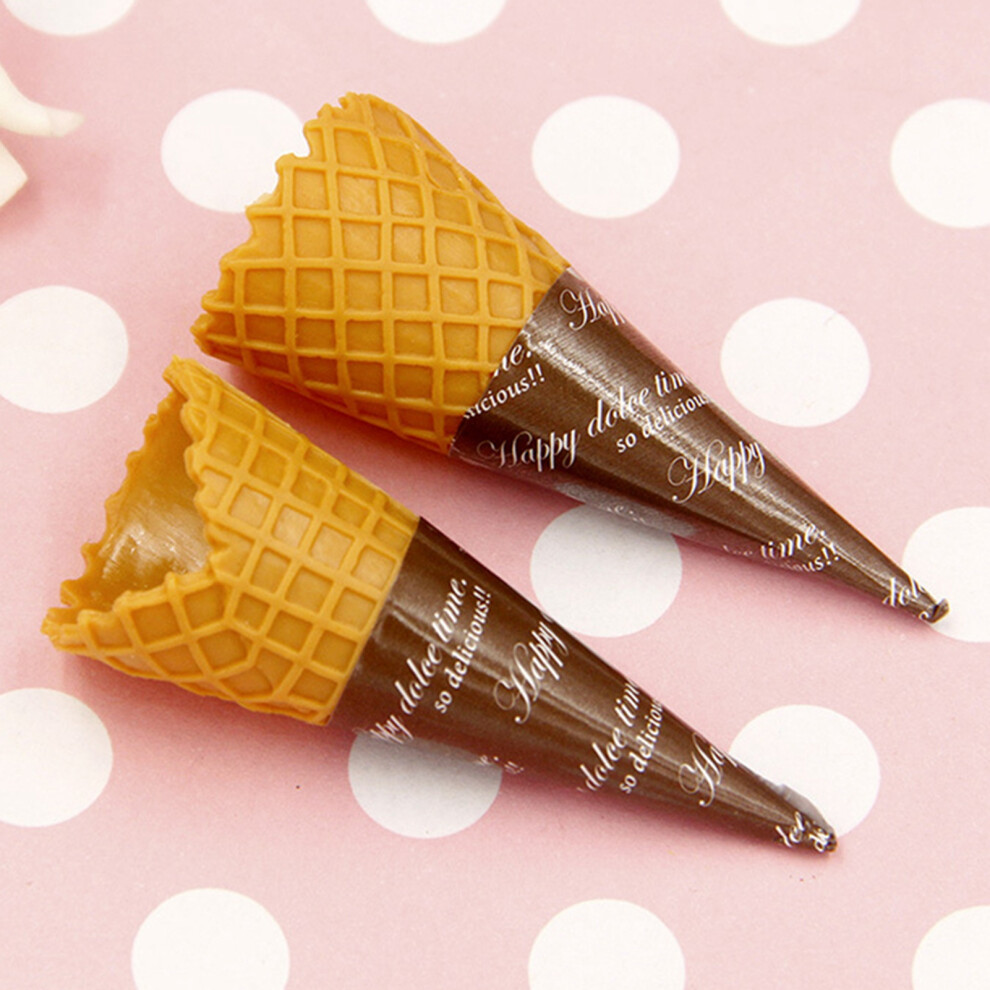 Photography Props Simulated Ice Cream Dessert Fake Food Cone for Home Kitchen Cabinet Showcase with Handmade Projects and Lifelike Details for-image-OPC-PWP2FWP-NEW