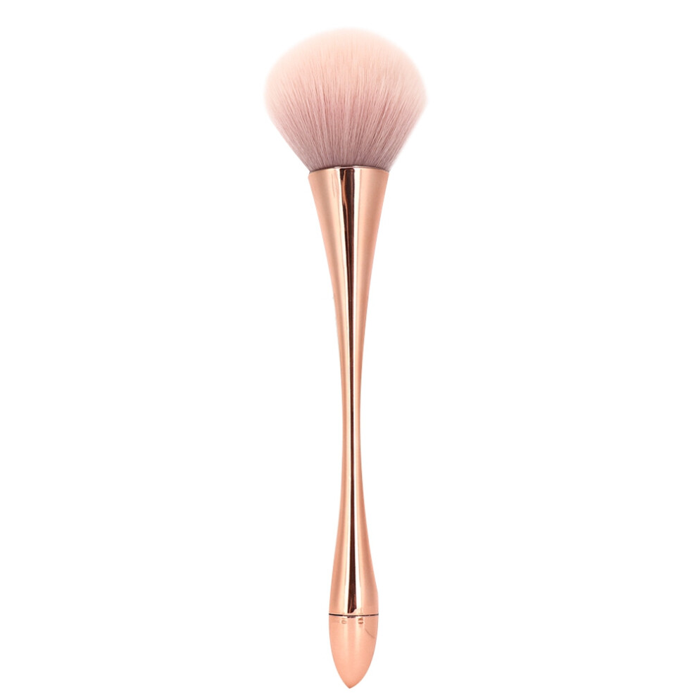 Durable Plastic Handle Powder Brush with Smooth High-Definition Results, Vegan Makeup Brush for Sensitive Skin, Non-Irritating Soft Bristles for