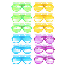 Unisex-Blinkbrille mit LED-Beleuchtung, Ein-/Ausschalter, verschiedene Blinkmodi, Partyartikel, lustige Foto-Requisiten, robuster Kunststoffrahmen,