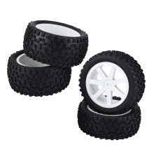 Inserciones de espuma para neumáticos de goma para buggy RC 1/10, llantas delanteras y traseras con efecto antideslizante, llantas de plástico de 5