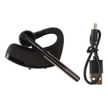 Business Use Bluetooth Earpiece, Stereo Noise Canceling Microphone Hands-Free Calling With Voice Command Support Lightweight Ergonomic Comfort Fit
