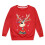 Kids Santa Pullover with Reindeer Print Round Neck Long 4