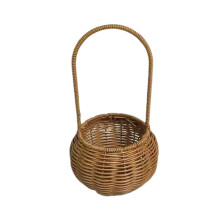 Coș de flori din plastic lucrat manual – maro, 30x12x12cm