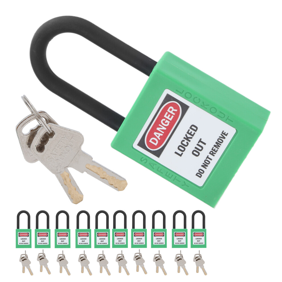 10Set 38Mm/1.5In Safety Padlock Insulation Dustproof For Factory Construction 9471390866735