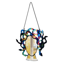 Multicolor Acrylic Stained Glass Ornament25x24cm for Window Wall Decoration Featuring Mythological Design