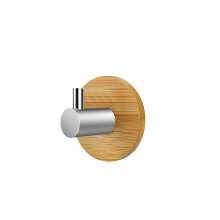 Crochets décoratifs en bois, gain de place et sans perçage, pour une utilisation polyvalente. Crochets adhésifs robustes qui s'harmonisent avec