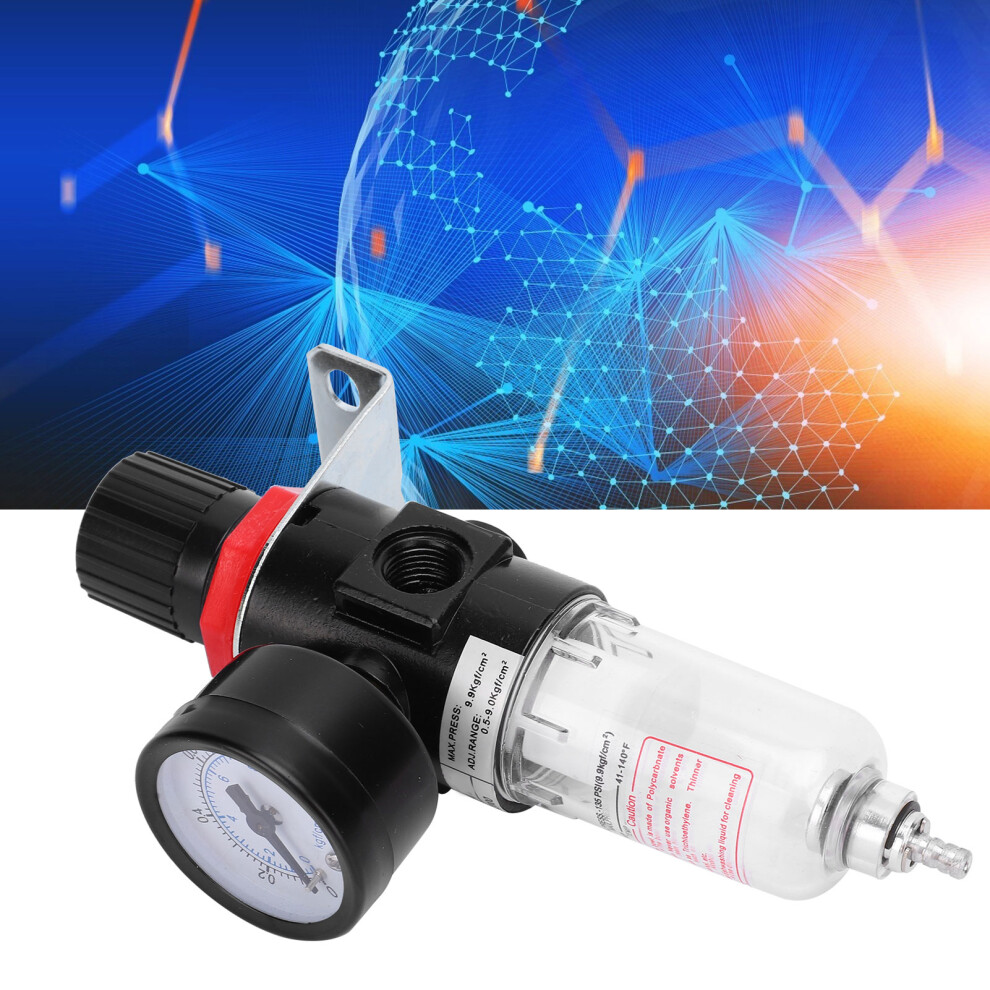 Air Regulator Filter 1/4 BSP with Gauge 0-10 Bar