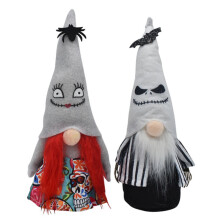 2 Halloween törpe plüssjáték, 30 cm, őszi parasztház dekoráció és