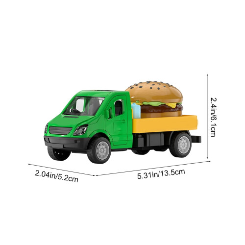 Αυτοκινητάκια Inertia για 3-4 ετών, με θέμα τα burger και ρεαλιστικές λεπτομέρειες 2