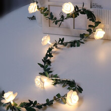 Rose Flower LED Garland, Warm White, 20LEDs, Battery