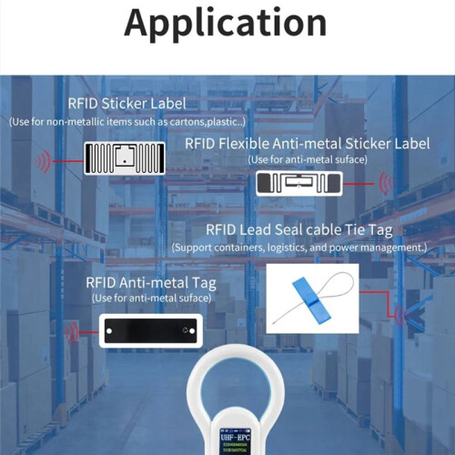 UHF Pet Microchip Scanner Handheld Reader 860-960kHZ Portable 2.4G USB BT Output RFID Tag Scanner Support Android Window