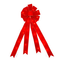Fiocchi di velluto resistenti alle intemperie, fiocchi decorativi per ghirlande e festoni, confezione multipla di fiocchi per le feste, fiocchi