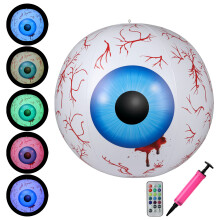 Scary Appearance Halloween Eyeball LED Lights15x13x5cm PVC for Outdoor Yard Decoration with Bright White Light