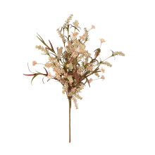Bouquets de fleurs artificielles d'automne, mini chrysanthèmes en soie en vrac, fleurs décoratives beiges, compositions florales artificielles,