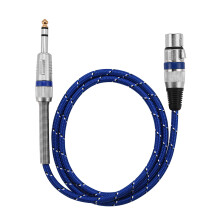 Prepojovací kábel pre mikrofón, 3,28 stôp, XLR samica - 6,5 mm stereo samec, s HI-FI stereo zvukom a robustnou konštrukciou pre použitie na