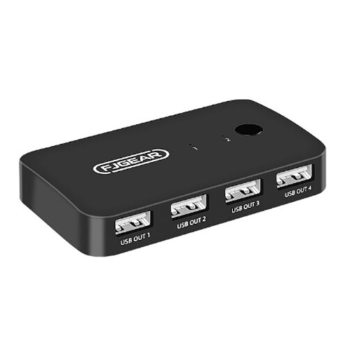 FJGEAR USB  Adapter 2 Input 4 Output USB Switcher Printer Sharer for Computer Keyboard Mouse Sharer Controller 1